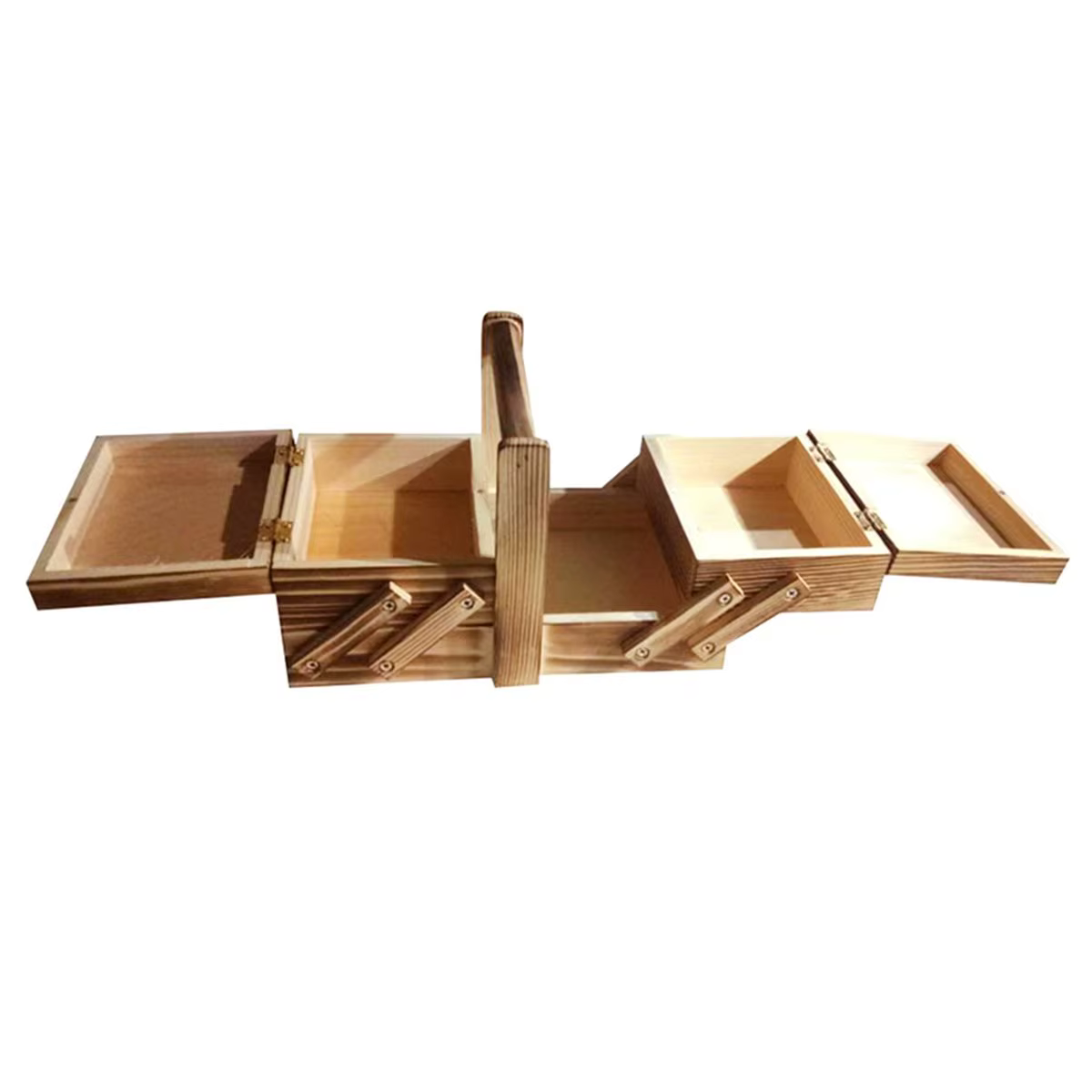FTGT nouvelle boîte à couture pliable en bois fil ciseaux panier à coudre boîtes à bijoux pour stocker des Kits