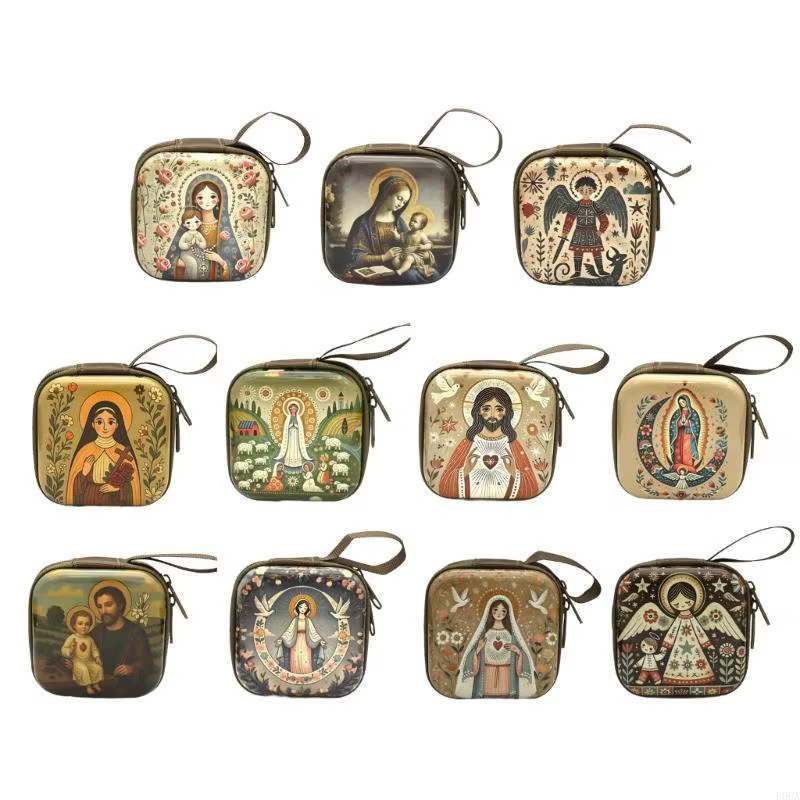 Boîte de rangement de bijoux religieux