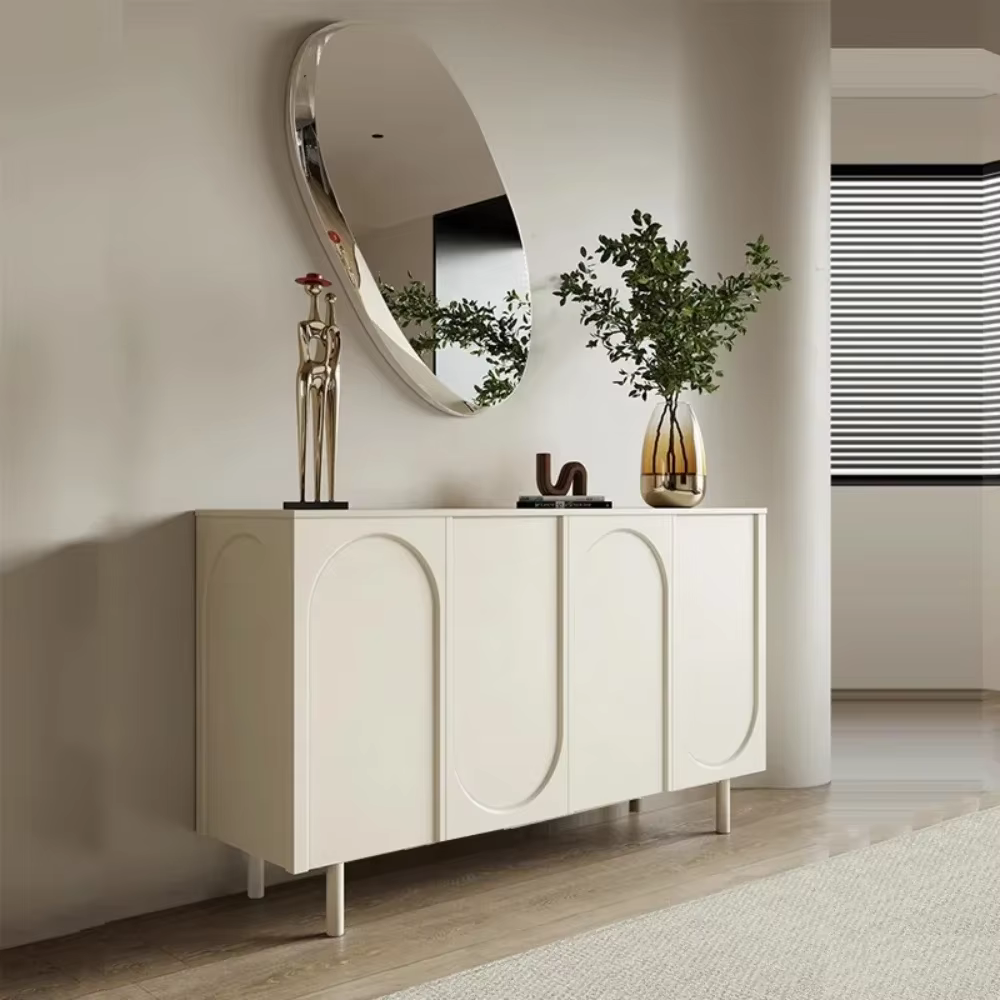 Vitrine sur pied crème vert maison conteneur Armoire de Salon étagère moderne