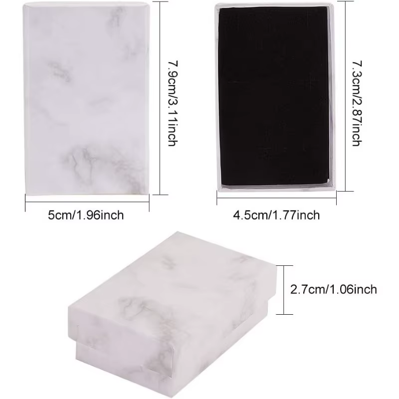 Boîte à bijoux rectangulaire en Kraft