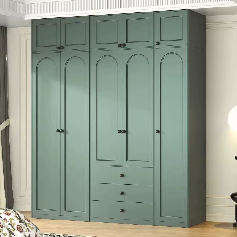Armoire métallique étroite à rail cannelé pour salon