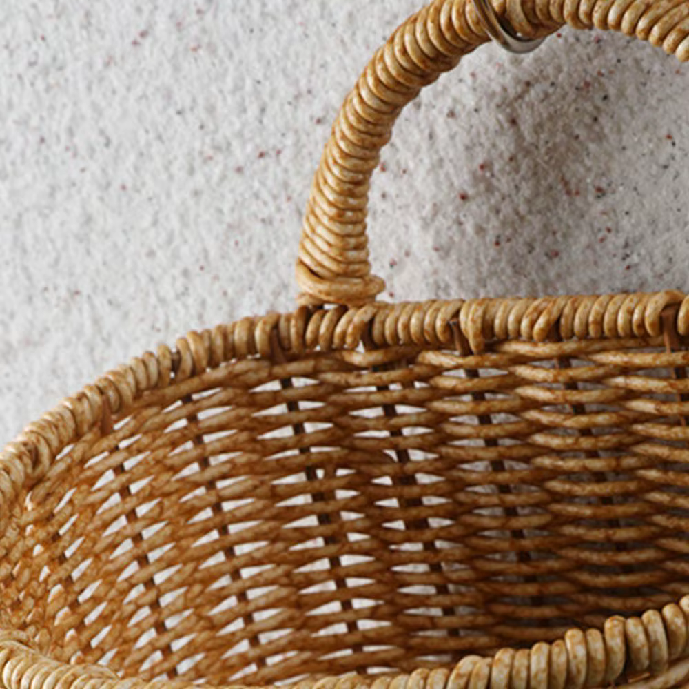 Panier mural en osier tressé pour fruits et légumes