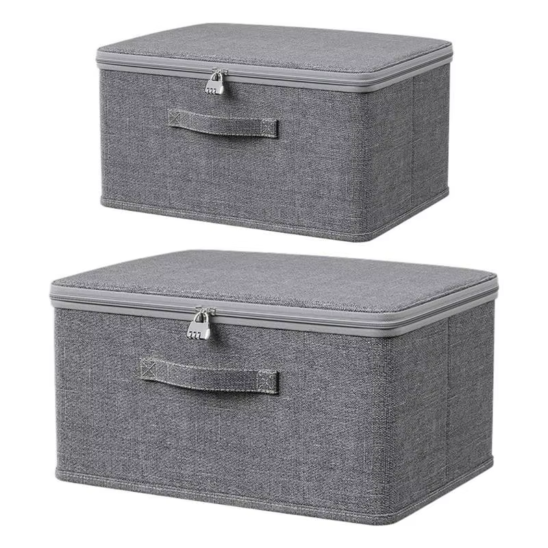 Boîte de rangement pour vêtements avec serrure à chiffre