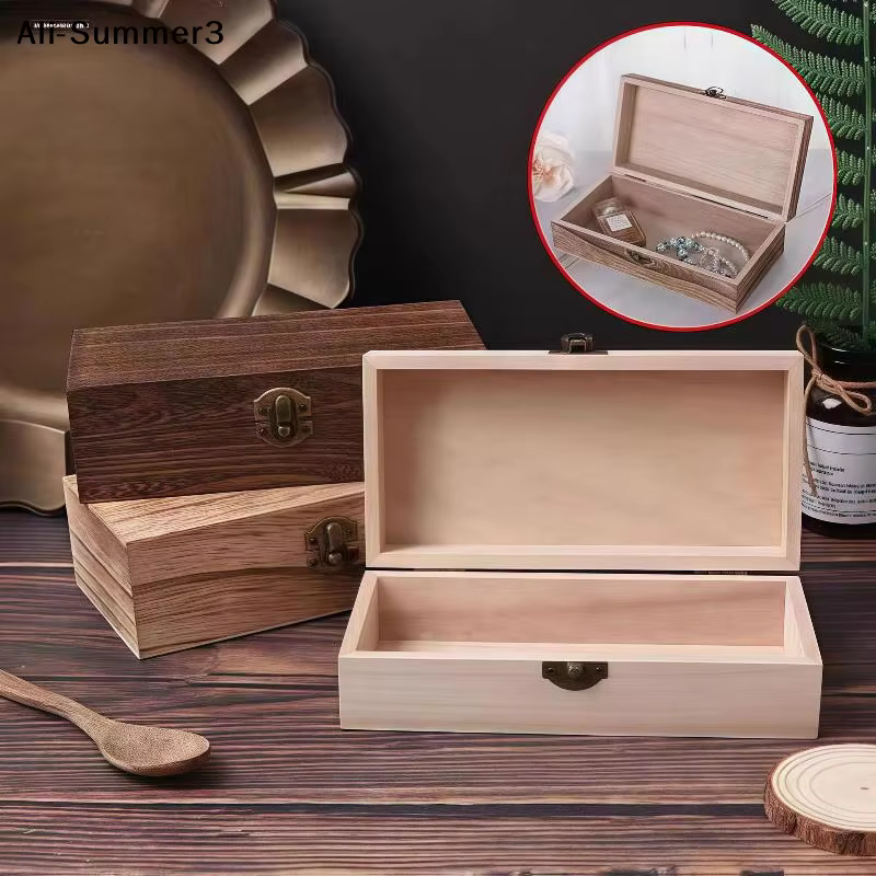 【Gy6】Boîte de rangement rectangulaire en bois