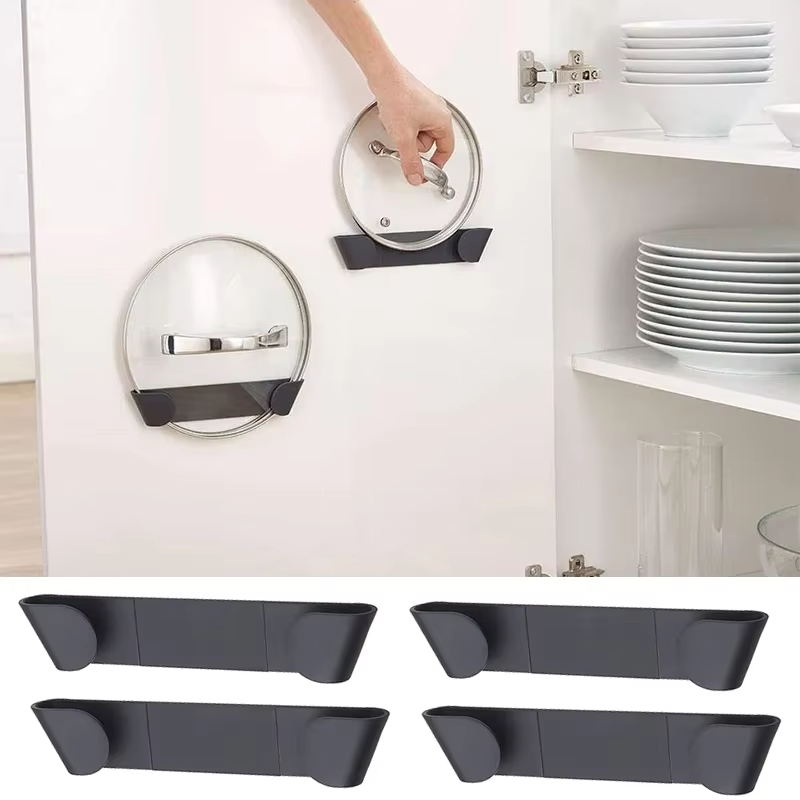 Support de casseroles mural auto-adhésif sans poinçonnage