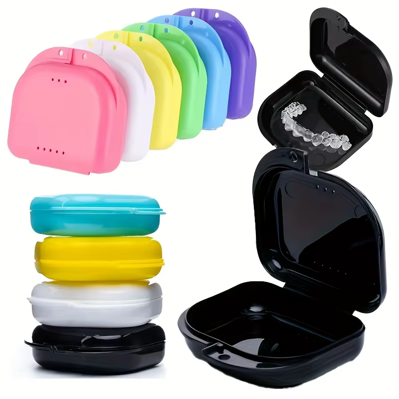 Boîte de rangement de bain pour prothèses dentaires
