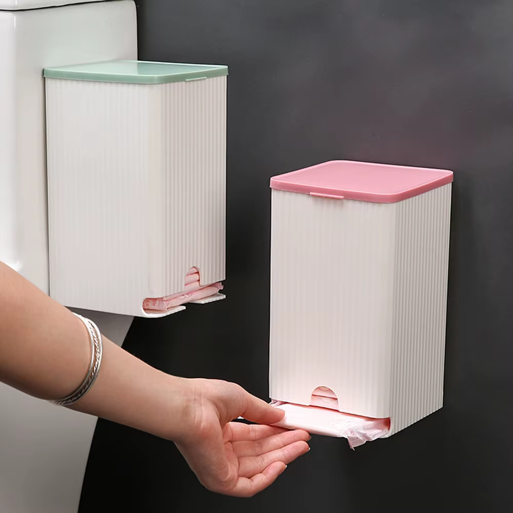 Petite boîte de rangement murale anti-poussière pour serviettes hygiéniques