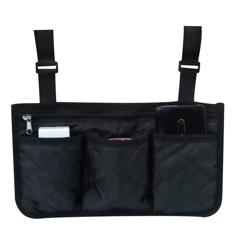 Accoudoir de fauteuil roulant Sac De Rangement Étanche Fauteuil Roulant Organisateur Latéral Sac Accoudoir Universel Sac De Rangement Latéral Convient À La Plupart Des Fauteuils Roulants