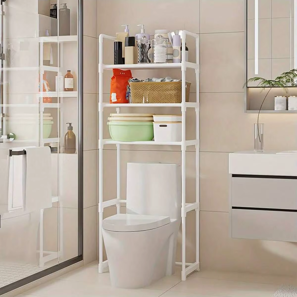 Support de rangement pour salle de bain 1 pièce-3ème étage