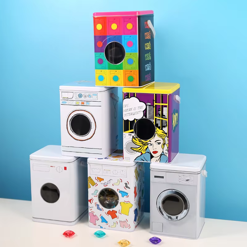 Seau de rangement pour détergent à lessive domestique avec couvercle