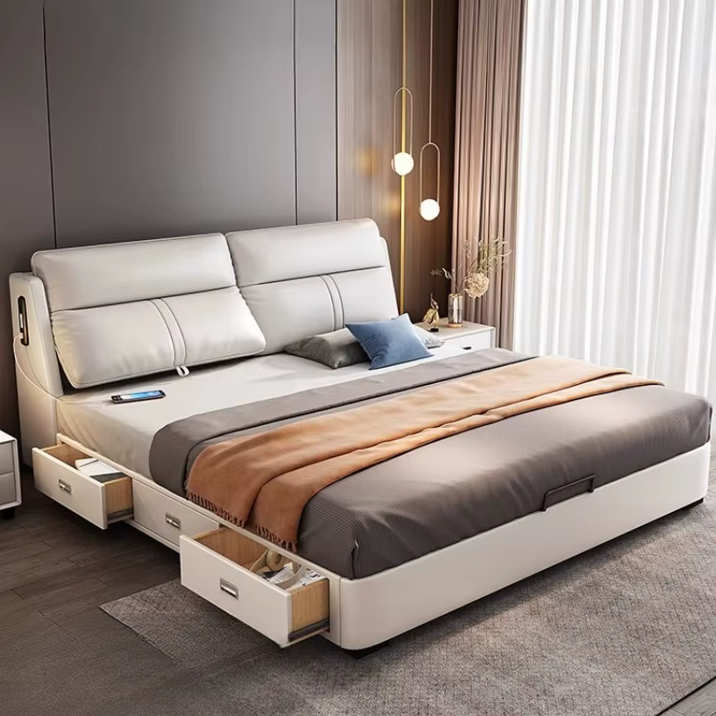 Chambre de luxe lit Table de chevet adolescentes multifonctionnel enfants lit réglable moderne Muebles Para dortoir meubles