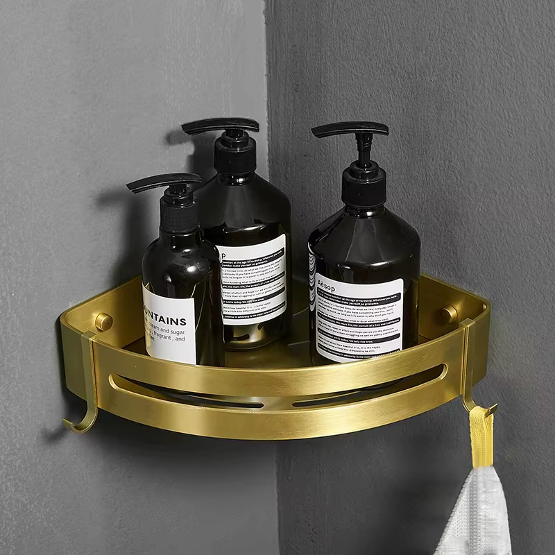 Étagère d'angle murale pour salle de bain