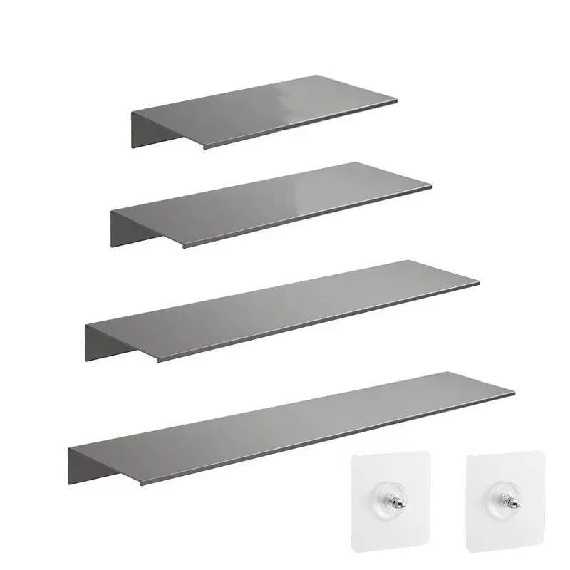 Étagères flottantes rectangulaires en miroir gris