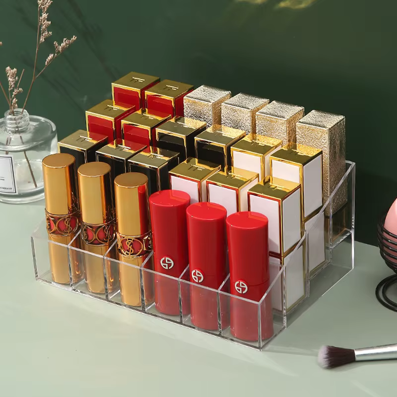 Boîte de Rangement Acrylique pour Rouge à Lèvres et Verhéritage à Ongles