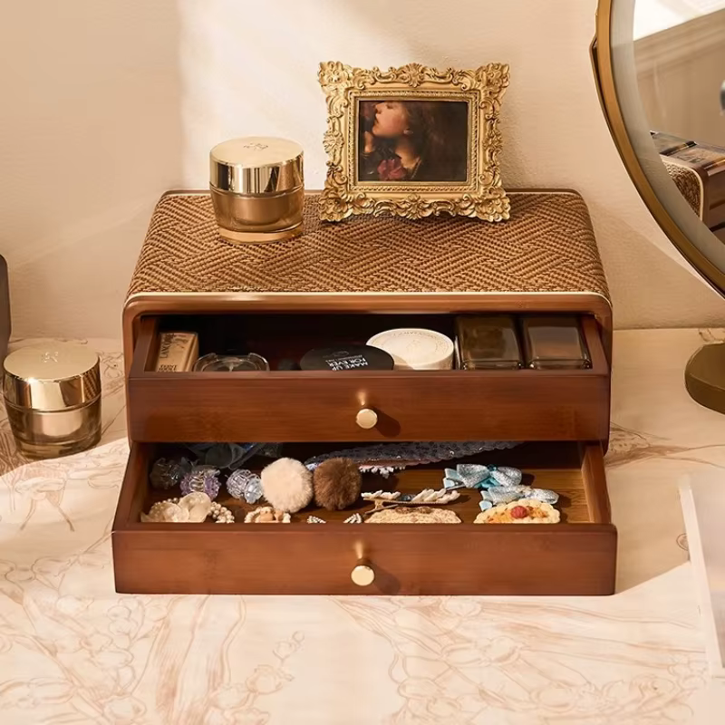 Boîte de rangement de bureau rétro