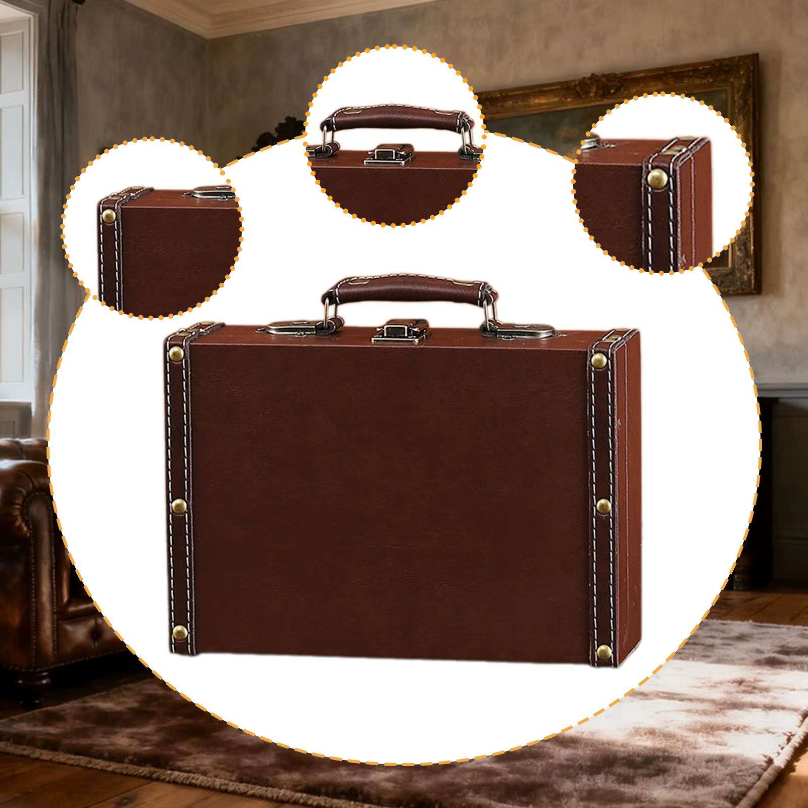 Valise antique, coffres à l'ancienne