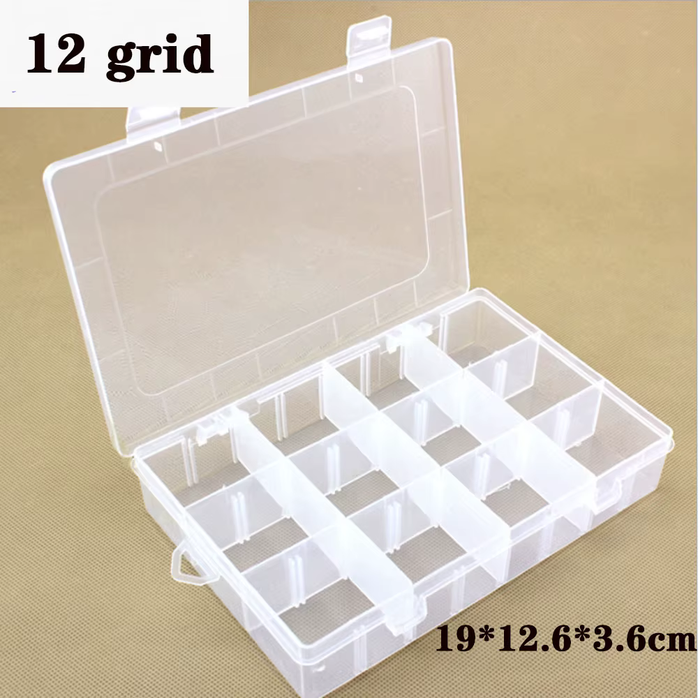 Boîtes de rangement en plastique détachables à 12 grilles multiples