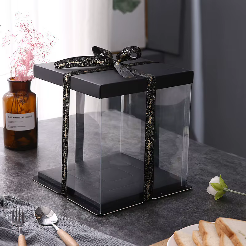 Boîte à pâtisserie transparente