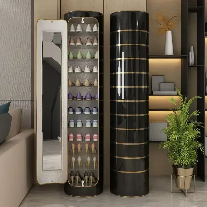 Style Ozone Armoire à chaussures intelligente rotative à 360° ° Meuble de rangement
