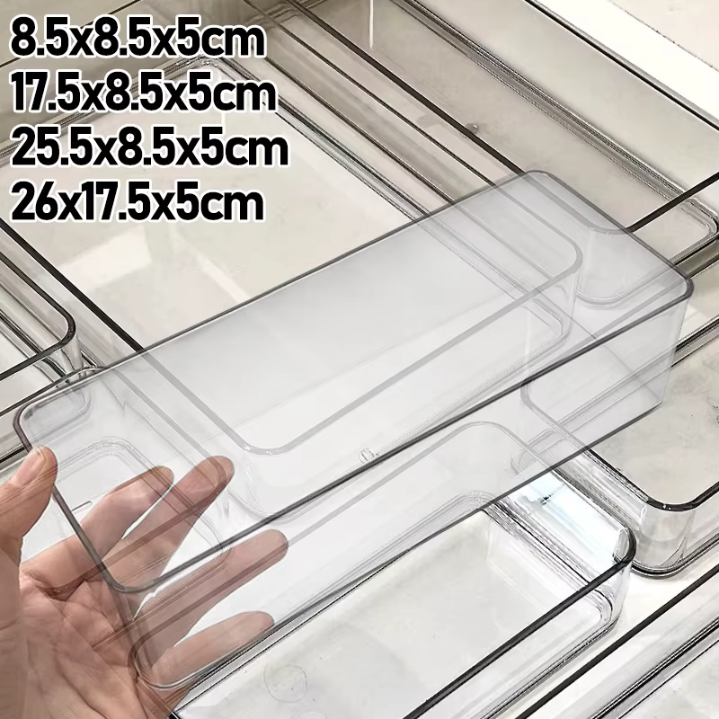 Boîte de rangement en plastique Transparent sans couvercle