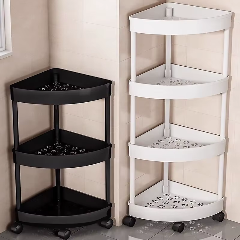 Support de rangement mobile multicouche avec roues pivotantes