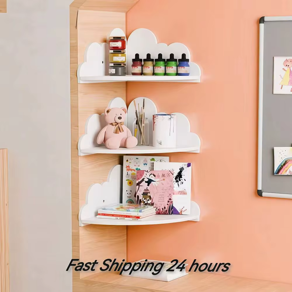 Un support de rangement style nuage pour chambres d'enfants