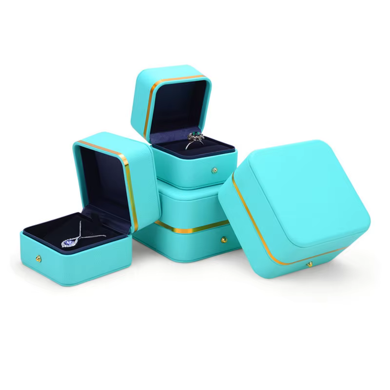 Boîte cadeau en PU pour bague de mariage