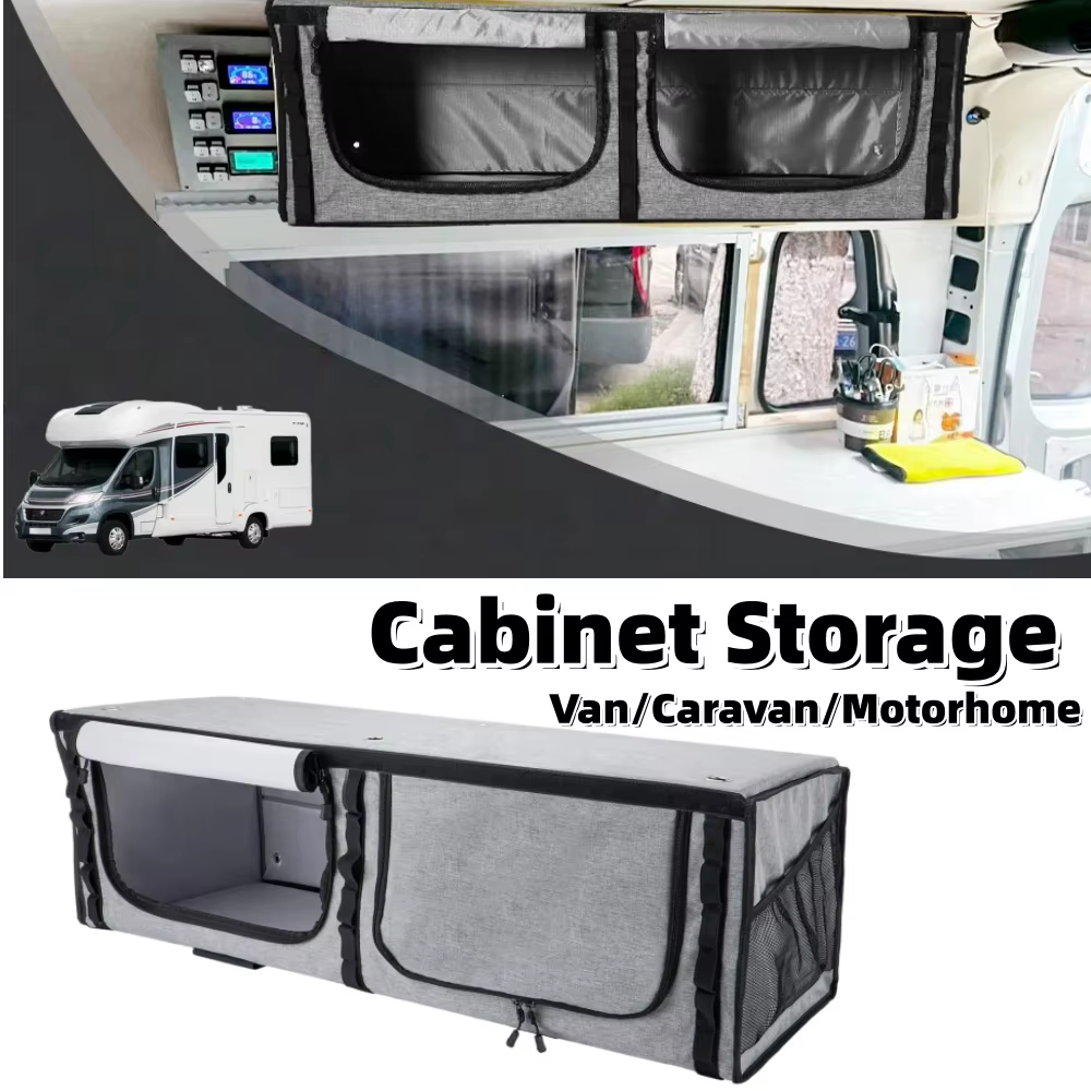 Grande boîte de rangement en feutre pour armoire de camping-car