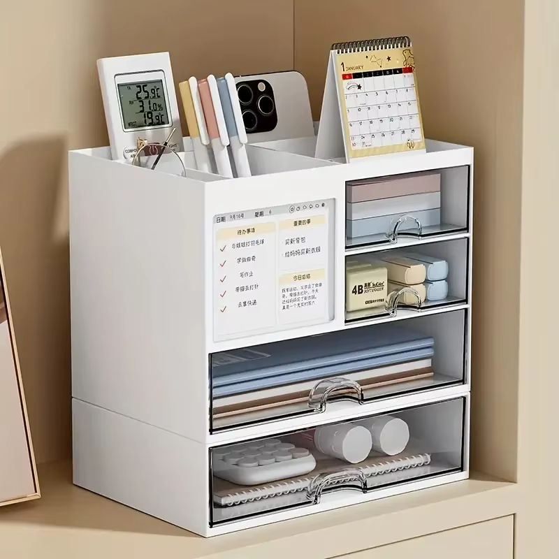 Boîte de rangement de bureau combinée avec tiroirs