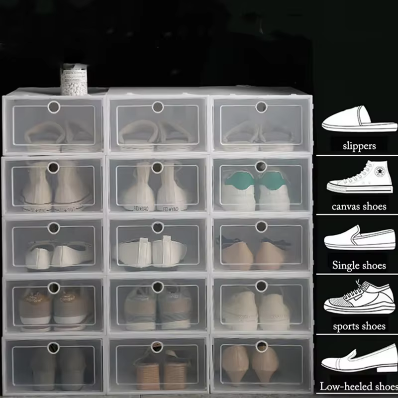 Boîte à chaussures transparente