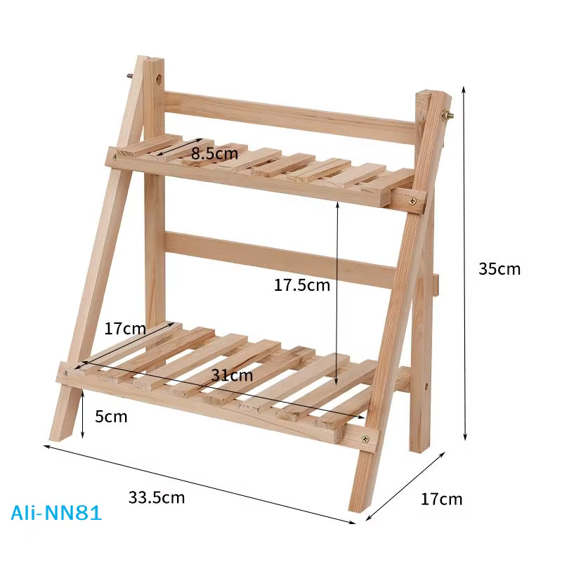 Étagère de rangement de bureau en bois à 2 niveaux