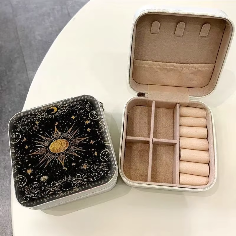 Boîte à bijoux en peau PU