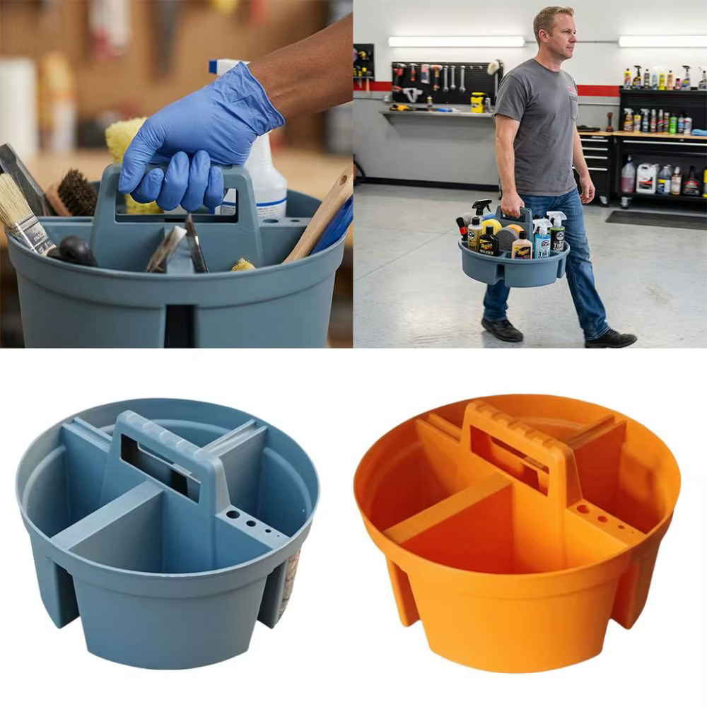 Boîte à outils en plastique à quatre compartiments