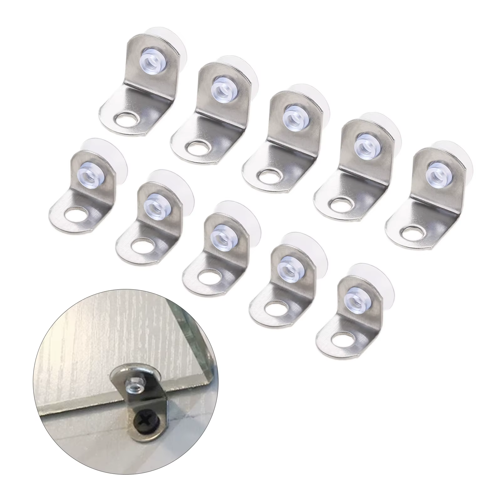 Supports d'étagères en verre de 5mm