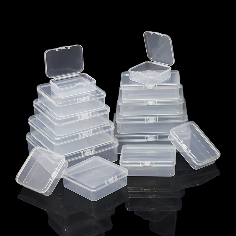 Boîte de rangement carrée en plastique PP