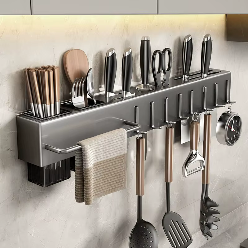 Étagère de rangement murale multifonctionnelle pour cuisine