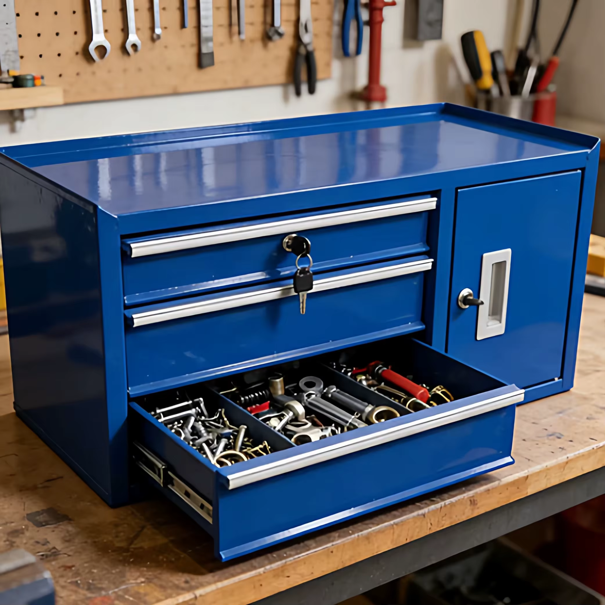 Armoire à outils de bureau multifonction en métal