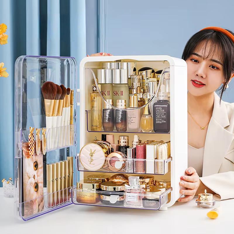 Grande boîte de rangement de cosmétiques