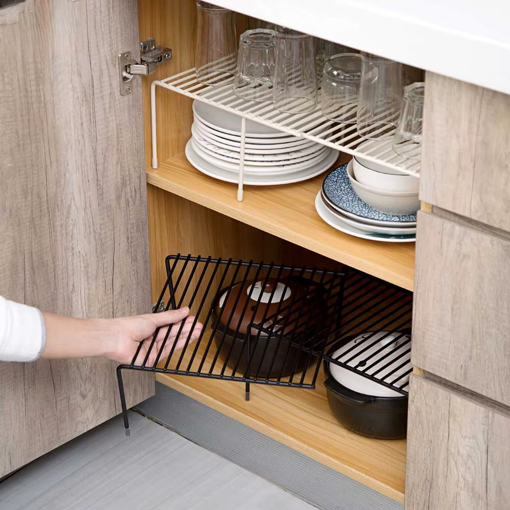 Étagère de rangement de cuisine en fer, étagère de placard, support de séchage de plats, support de pots à épices, bouteilles d'assaisonnement, étagères à épices, organisateur de cuisine