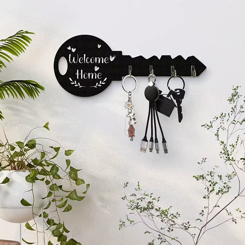 Organisateur de rangement mural avec cadre en bois créatif