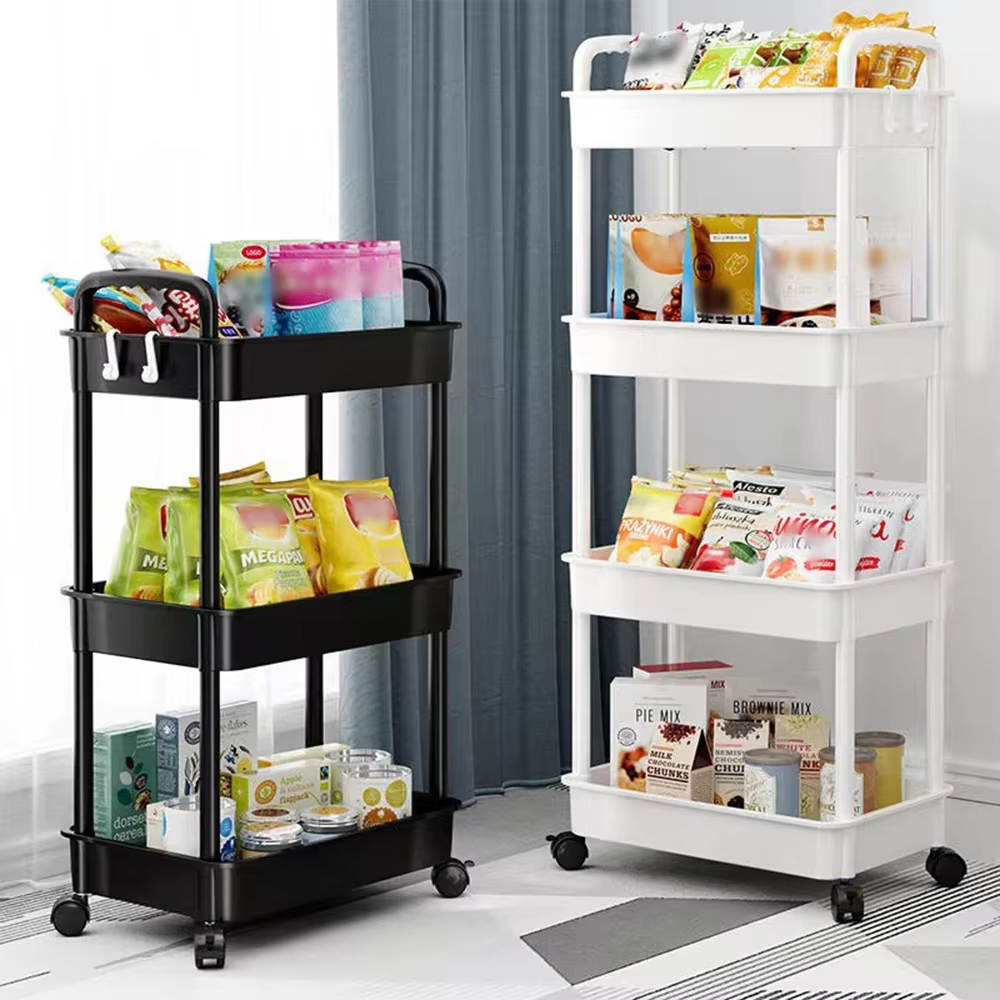 Support de rangement au sol pour chariot domestique