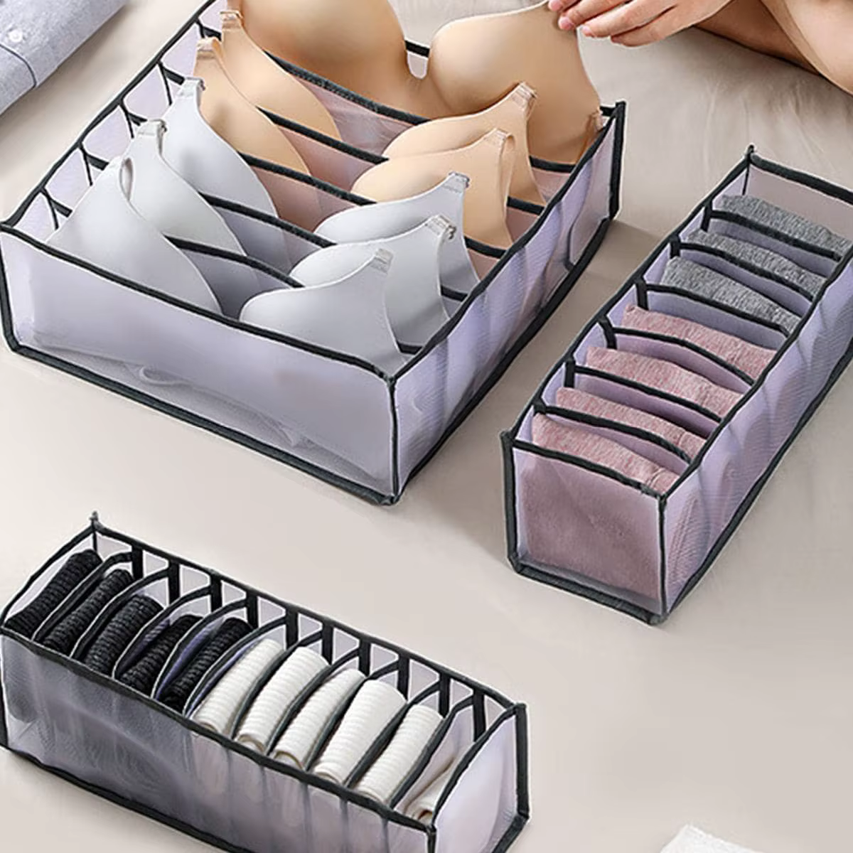 Organisateur de placard pour chaussettes