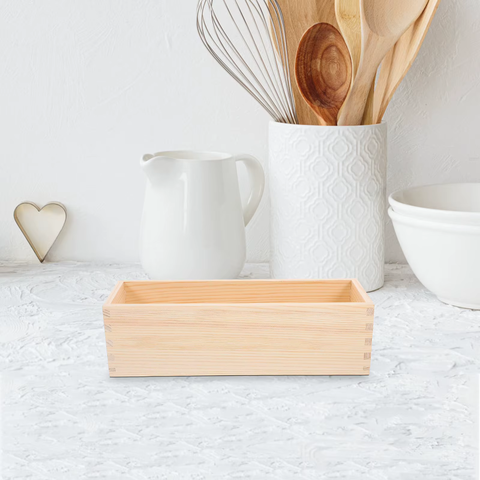 Boîte de rangement en bois pour tiroir