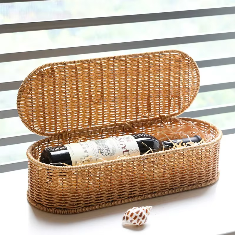 Panier de rangement bohème en Imitation rotin