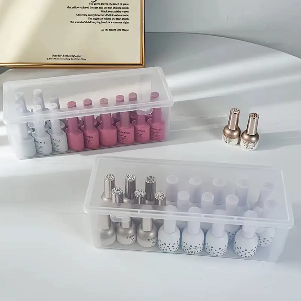 Boîte de rangement en plastique transparente