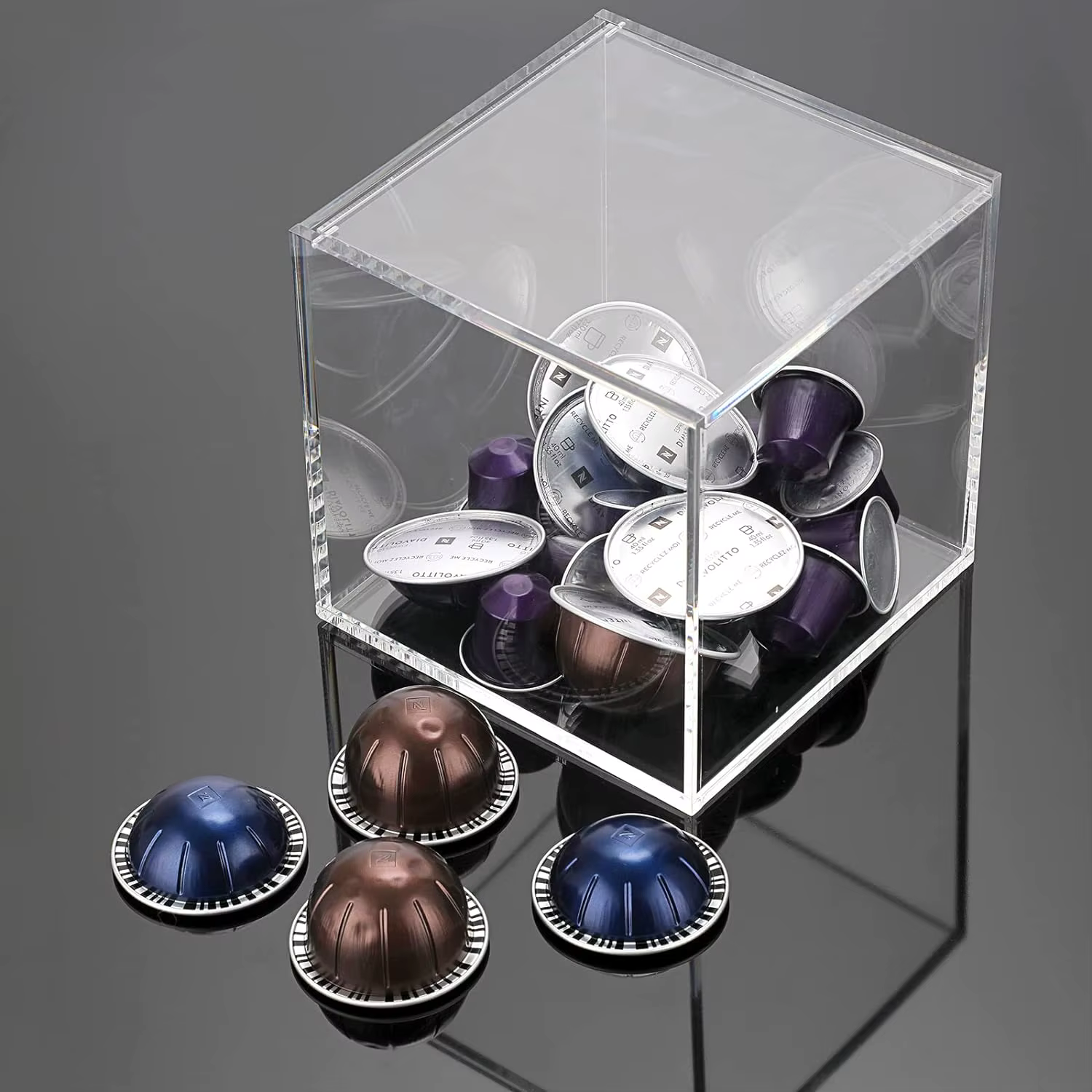 Boîte de rangement de capsules de café en acrylique