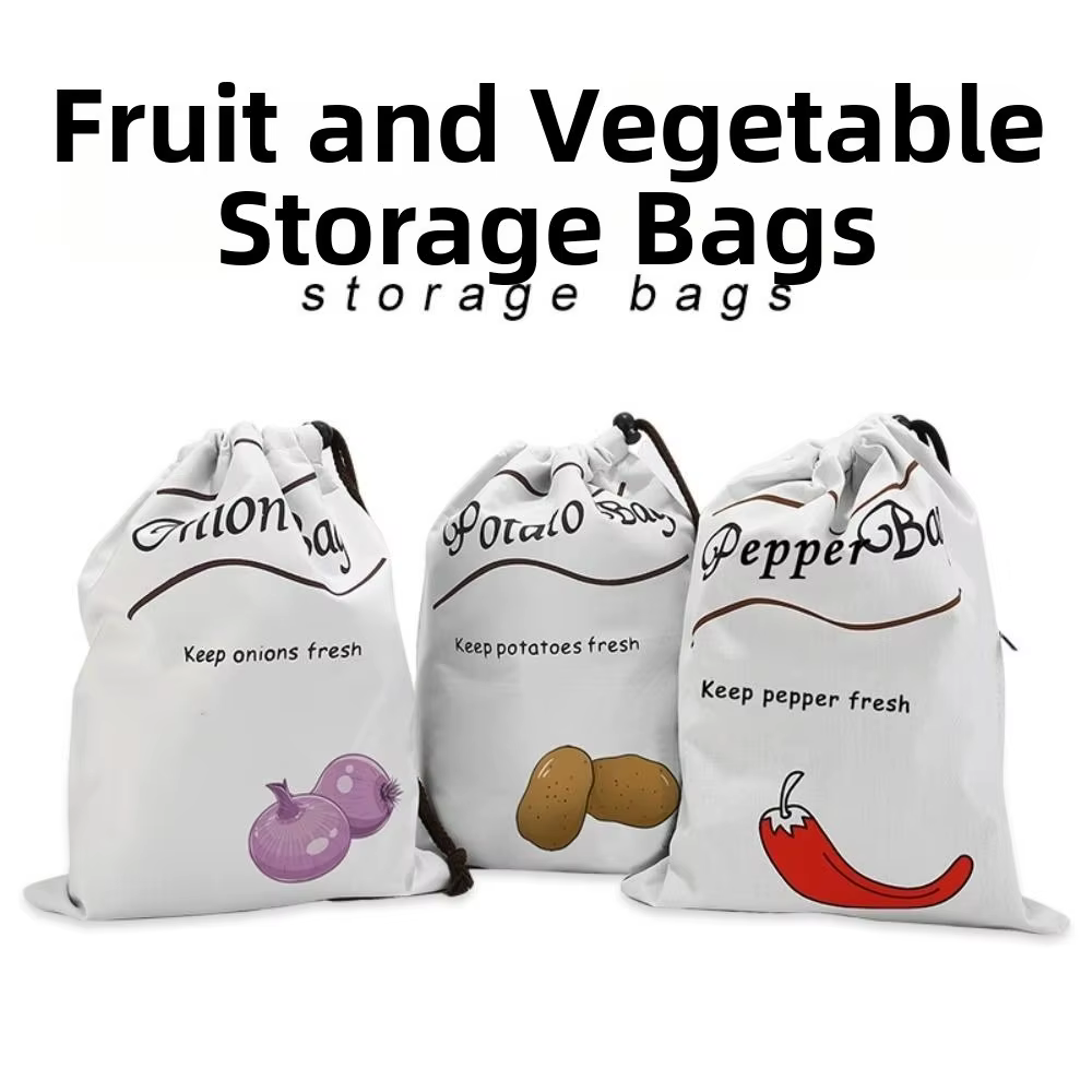 Sac de rangement durable et réutilisable pour oignons et pommes de terre