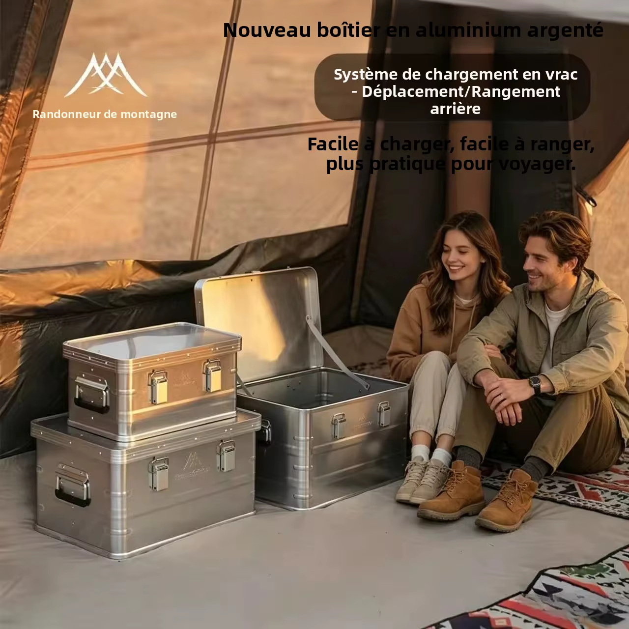 MOUNTAINHIKER 20L 30L 48L 50L 80L 96L Boîte de grande capacité pour le camping