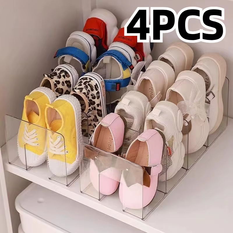 Étagère de rangement pour chaussures à 4 compartiments