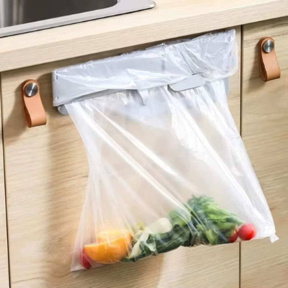 Nouveau support de sac poubelle suspendu permettant de gagner de l'espace